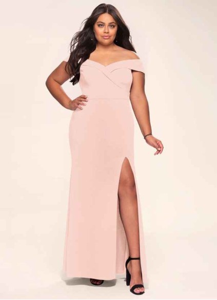 Blush Mark My Valentine Pink Stretch Crepe Maxi Dress Blush Mark My Valentine Pink Stretch Crepe Maxi Dress