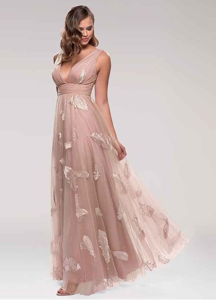 Blush Mark Lost In Paradise Blush Embroidery Tulle Maxi Dress Blush Mark Lost In Paradise Blush Embroidery Tulle Maxi Dress