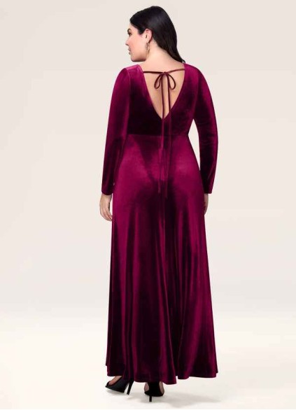 Blush Mark New Moon Cabernet Velvet Maxi Dress Blush Mark New Moon Cabernet Velvet Maxi Dress