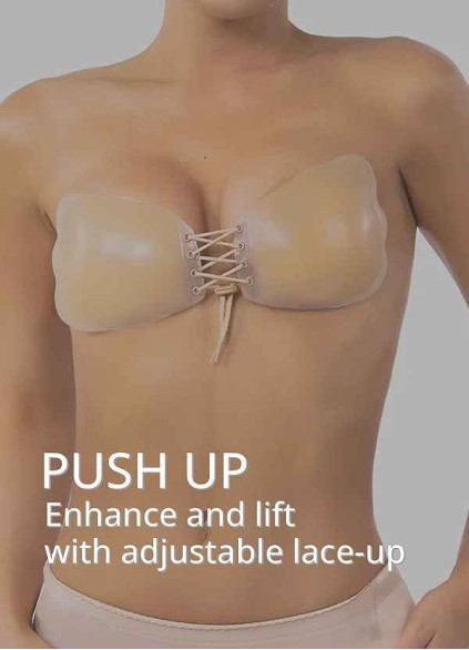 Strapless Adjustable Lace Up Adhesive Bra Strapless Adjustable Lace Up Adhesive Bra
