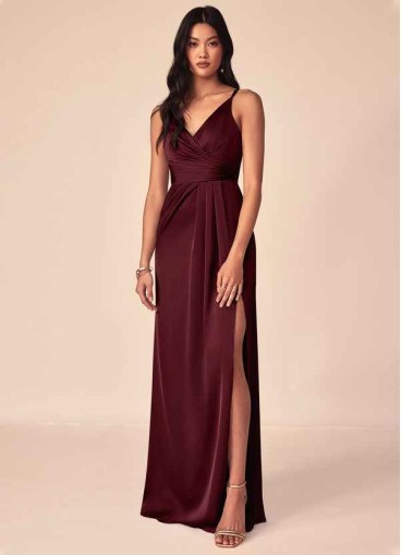 Skolw Aqua Stretch Satin Dress