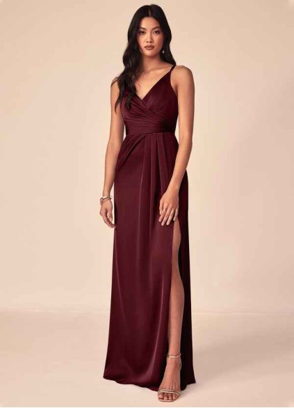 Skolw Aqua Stretch Satin Dress