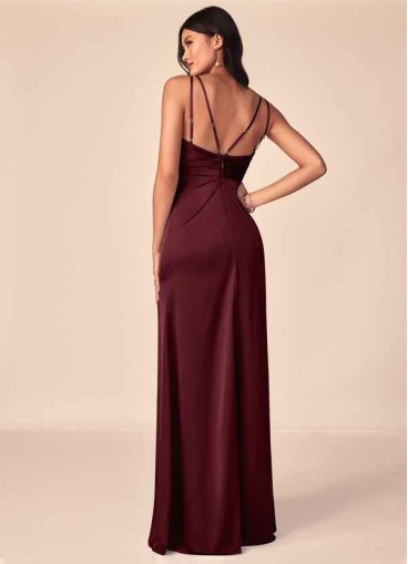Skolw Aqua Stretch Satin Dress