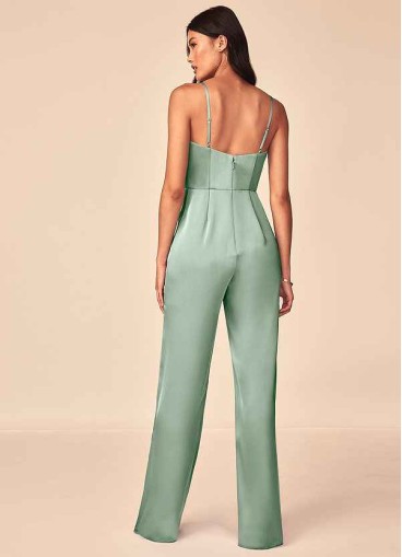 Skolw Elizabella Stretch Satin Jumpsuit