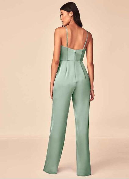 Skolw Elizabella Stretch Satin Jumpsuit