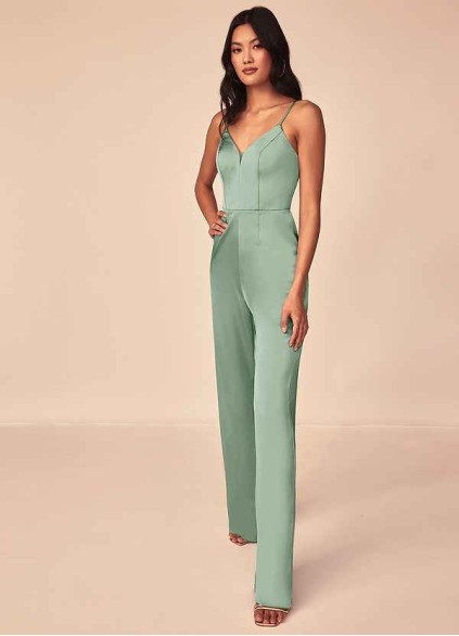 Skolw Elizabella Stretch Satin Jumpsuit