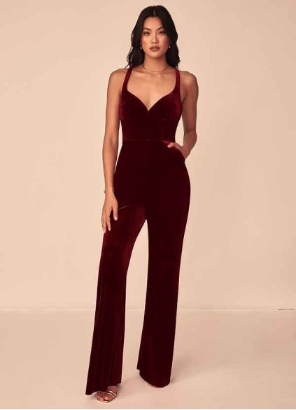 Skolw Emmette Velvet Jumpsuit Skolw Emmette Velvet Jumpsuit