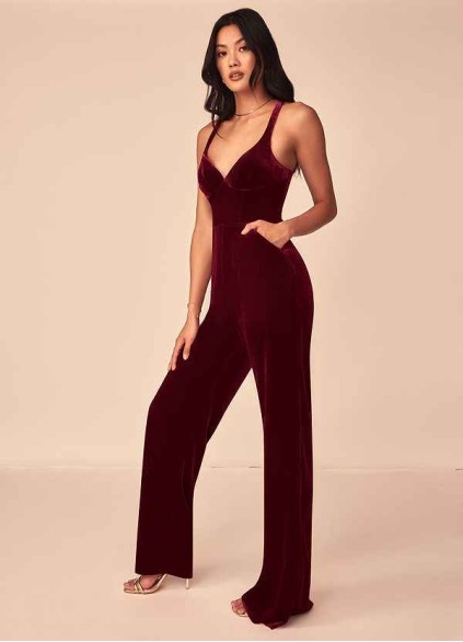 Skolw Emmette Velvet Jumpsuit Skolw Emmette Velvet Jumpsuit