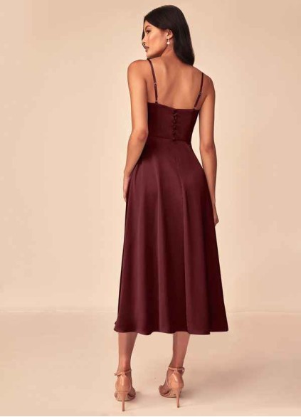 Skolw Dottie Stretch Satin Dress Skolw Dottie Stretch Satin Dress