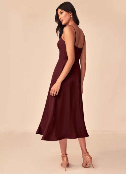 Skolw Dottie Stretch Satin Dress Skolw Dottie Stretch Satin Dress