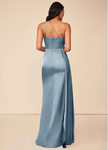 Skolw Maron Stretch Satin Dress