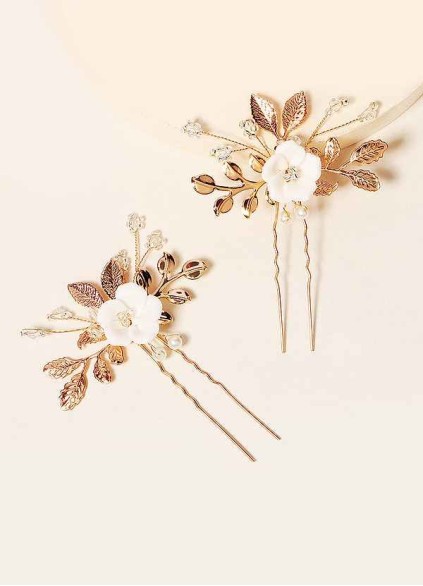 Gold Floral Hairpin Set Gold Floral Hairpin Set